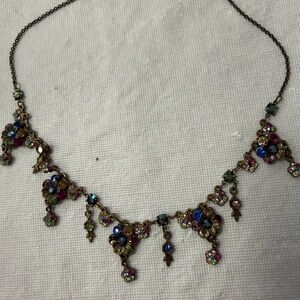 Elegant Multicolor Floral Necklace a designer from the 80s Michael Negril